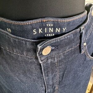 Dark Blue Skinny Ankle Jeans